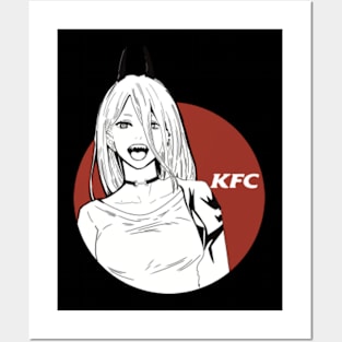 Power Chainsaw Man x KFC Parody Fan Art Artwork Design Posters and Art